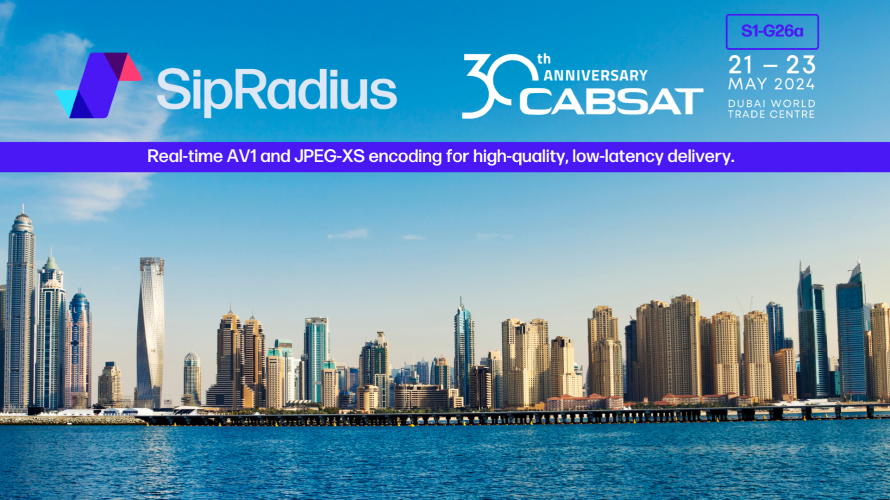 SipRadius transforms remote production at CABSAT with live AV1 and JPEG-XS over transport streams
