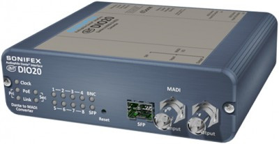 AVN-DIO20 Dante and reg; to MADI AES3 64 Channel I O Converter