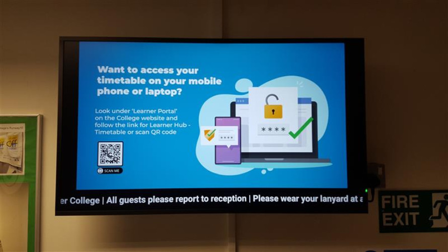 Leicester College rolls out a digital signage network powered by nsigntv