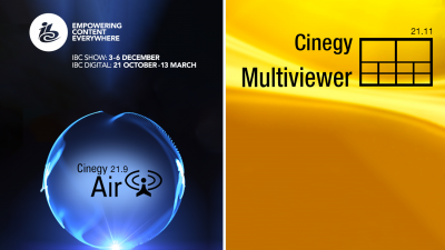 Cinegy Air 21.9 and Multiviewer 21.11 Among Updated Solutions Being Showcased at IBC 2021