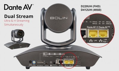 Bolin Technology Introduces Worlds First Dante AV Dual Stream Camera