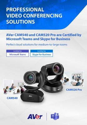 AVer Announces Certified Video Collaboration Solutions for Microsoft