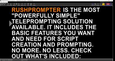 RUSHWORKS introduces RUSHPROMPTER: and ldquo;Powerfully Simple and rdquo; teleprompting software