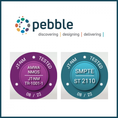 Pebble participates in JT-NM Tested Program, delivering documented insight into how vendor equipment conforms to specific SMPTE standards, AMWA NMOS specifications and selected real-world scenarios
