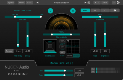 NUGEN Audio Releases Paragon ST and ndash; a Mono Stereo Version of its Renowned Convolution Reverb Software