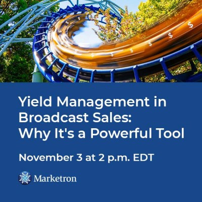 Marketron to Share Keys to Effective Yield Management and Dynamic Pricing in Nov. 3 Webinar for Broadcast Sales Professionals
