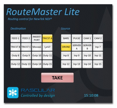 RASCULAR EMBRACES NEWTEK and rsquo;S NDI IP PROTOCOL WITH NEW ROUTEMASTER LITE
