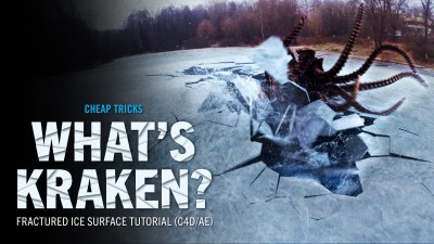 New Red Giant Cheap Tricks Tutorial Shows off Cinema 4D and Adobe After Effects for Fractured Ice Surface VFX Shot
